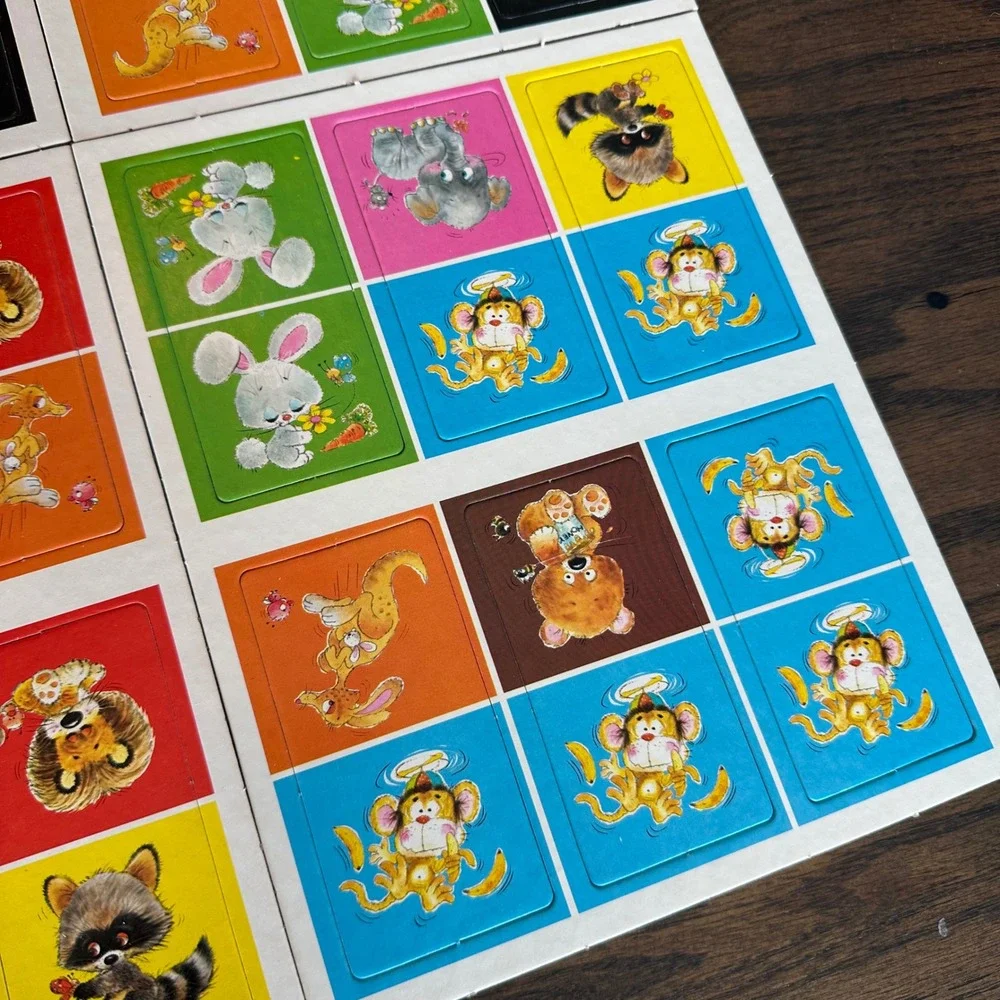 Vintage 1976 Whitman Animal Dominoes Complete Uncut Sheets Retro Kids Game NEW